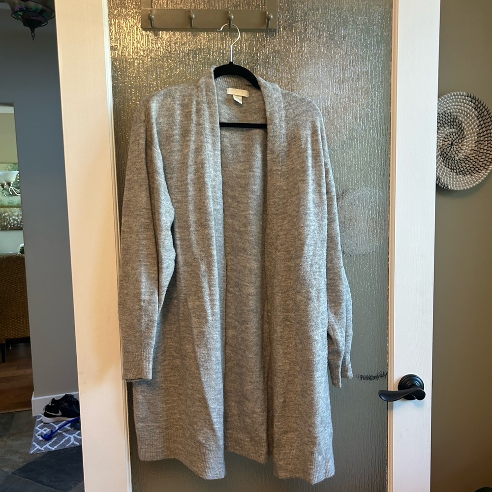 H&M Grey Long Cardigan Sweater